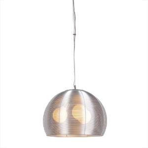 Lenox 3 Light Modern Ceiling Lamp - Aluminum, Stainless Steel, Dome Shape 