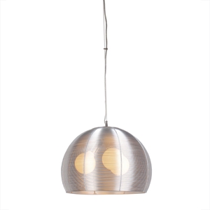 Lenox 3 Light Modern Ceiling Lamp - Aluminum, Stainless Steel, Dome Shape 