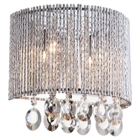 Crystalline 2-Light Wall Sconce - Round, Crystals