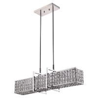 Halo Modern 5-Light Pendant - Crystals, Chrome