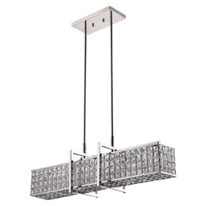 Halo Modern 5-Light Pendant - Crystals, Chrome 