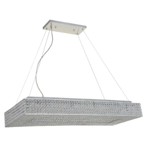 Illusion Modern 12-Light Chandelier - Crystals, Chrome 