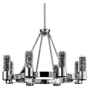 Talon 8-Light Round Pendant - Chrome Finish, Modern 