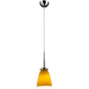 Belmont Mini Pendant Light - Chrome Metal, Gold Glass 