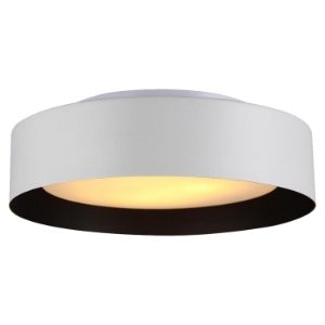 Lynch Flush Mount Ceiling Light - White and Black 