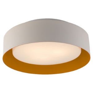 Lynch Flush Mount Ceiling Light - White and Orange 