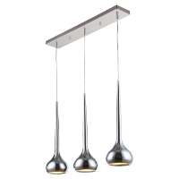 Wade Island Pendant - Chrome, 3 Lights