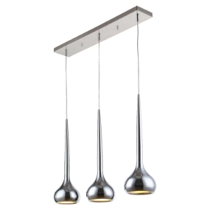 Wade Island Pendant - Chrome, 3 Lights 