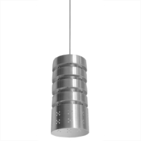 Camden Mini Pendant Light - Stainless Steel, Rings, Bottom Holes