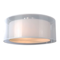 Phoenix 2 Light Ceiling Lamp - White Organza & Linen, Drum Shade