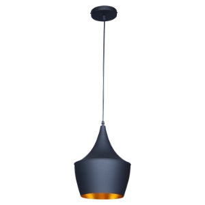 Berkley Pendant - Black and Gold, Single Light, Aluminum 