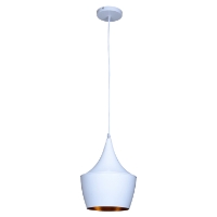 Berkley Pendant - White and Gold, Single Light, Aluminum