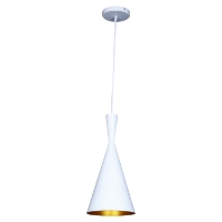 Berkley Single Light Pendant - White and Gold