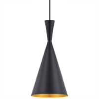Berkley Single Light Pendant Lamp - Black, Metal