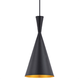 Berkley Single Light Pendant Lamp - Black, Metal 