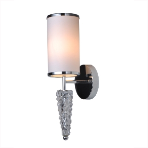 Saffron Wall Light - Crystal, White & Chrome, Metal 
