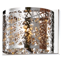 Royal 1 Light Wall Sconce - Chrome, Crystals