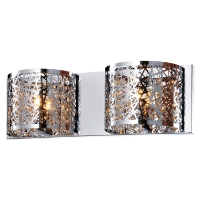 Royal 2-Light Wall Sconce - Chrome, Crystals