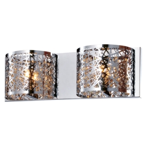 Royal 2-Light Wall Sconce - Chrome, Crystals 