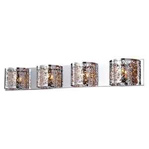 Royal 4-Light Wall Sconce - Chrome, Crystals 