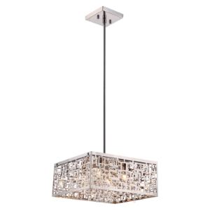 Metropolitan 4-Light Pendant - Chrome, Crystals 