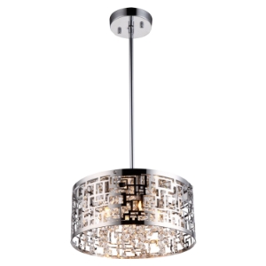 Metropolitan Pendant - Chrome, Crystals, 4 Lights 