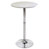 Madison Bar Table - White Top, Chrome Base 