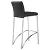 Lincoln Bar Stool - Black Leather Look, Stainless Steel - BROM-BF3210BL