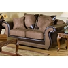 Vicky Chocolate and Mocha Upholstered Sofa and Loveseat Set - CHF-2700-SET