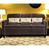 Ally Apartment Size Sofa - Buttons Heavenly Mocha Fabric - CHF-278000A-351
