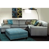 Tiffany 3-Piece Sectional Sofa - Buttons, Milan Pool Fabric - CHF-278000A-SEC