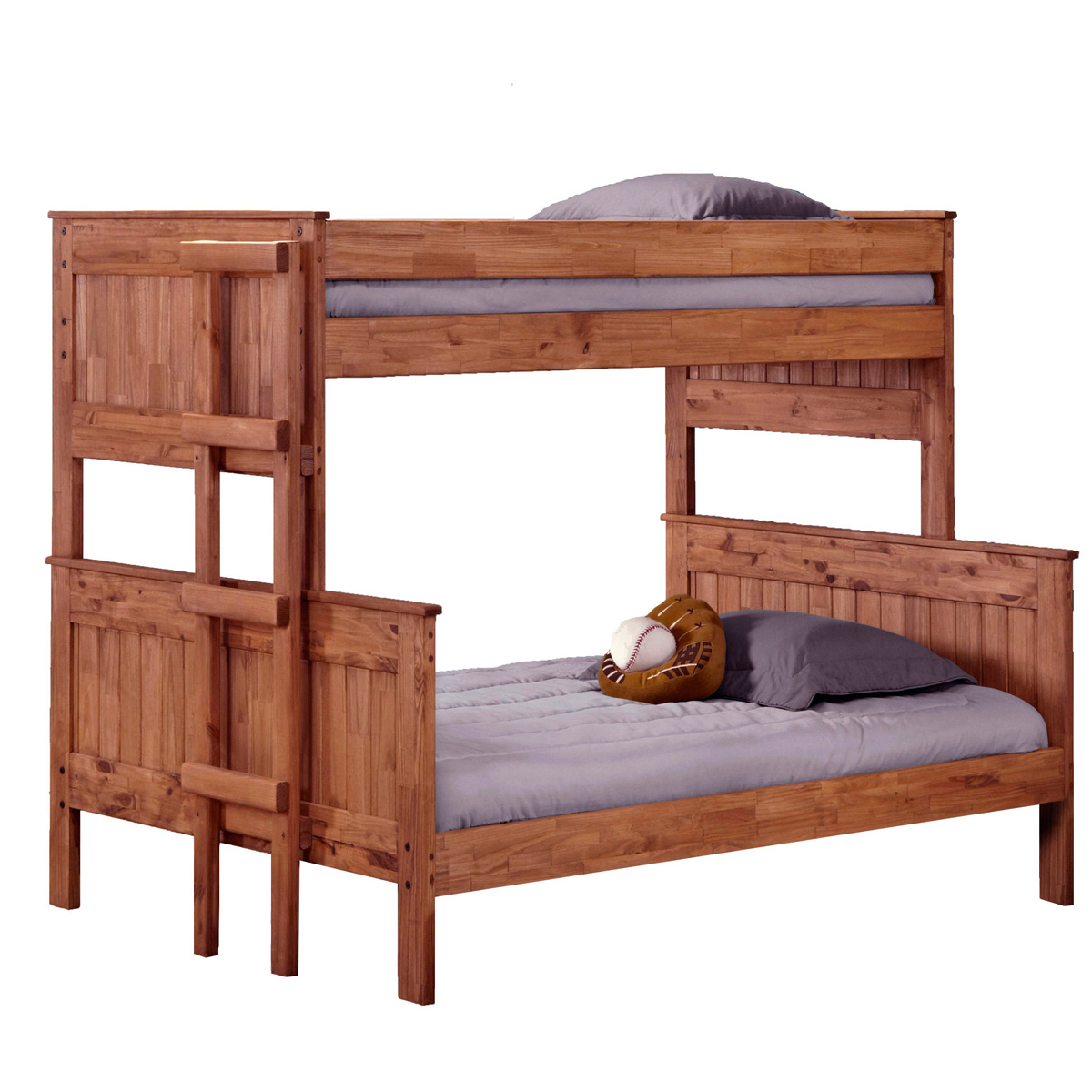 Stackable Bed Ladder Twin Over Full Stackable Bunk Bed - Ladder, Mahogany Finish | DCG Stores