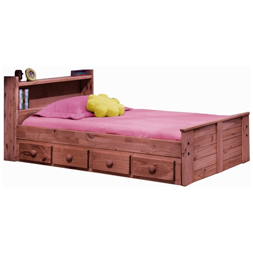 Twin Bed Bookcase Headboard Drawers, Bed With Bookcase Headboard Twin
