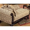 Serta Kelsey Fabric Chaise with Ornate Wood Carvings - CHF-6765011-CH-C