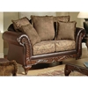 Serta Ronalynn Traditional Loveseat with Carved Wood Trim - CHF-6768511-L