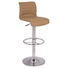 Pneumatic Gas Lift Bar Stool - Stitched Back, Camel, Chrome - CI-0352-AS-CML