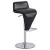 Adjustment Height Stool - Low Back, Black Seat, Chrome - CI-0630-AS-BLK