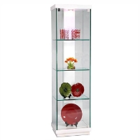 Cassidy White Accent Glass Curio