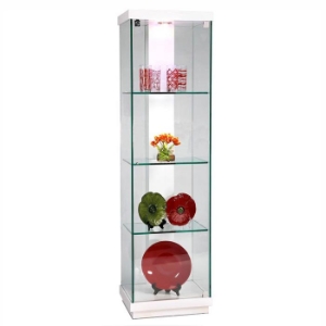 Cassidy White Accent Glass Curio 