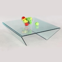 Braden Bent Glass Square Cocktail Table