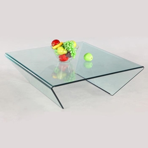 Braden Bent Glass Square Cocktail Table 