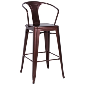Craig Outdoor Bar Stool - Steel, Armrests 