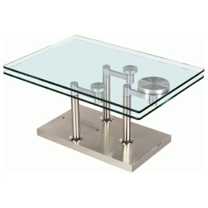 Theia Rectangular Cocktail Table with Motion Glass Top 