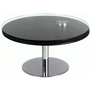 Scylla Round Cocktail Table with Motion Glass Top 