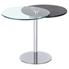 Motion Lamp Table - Merlot and Clear Top, Chrome Base - CI-8176-LT