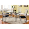 Aileen 5 Piece Dining Set with Glass Table Top - CI-AILEEN-5-PC-SET