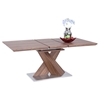Bethany 5 Pieces Dining Set - Extension, Pedestal Base, Taupe Seat, Walnut - CI-BETHANY-5PC