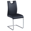 Cantilever Side Chair - Black, Brushed Nickel (Set of 4) - CI-CARINA-SC-BLK