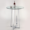 Chambers Contemporary Pub Table - Clear Glass, Chrome - CI-CHAMBERS-CNT