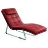 Corvette Chaise Lounge - Bonded Leather, Red 
